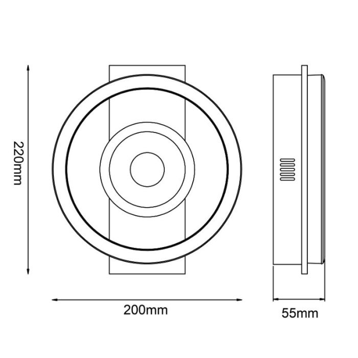 Design plafond brun, Konrad, 9W, 3000K LED