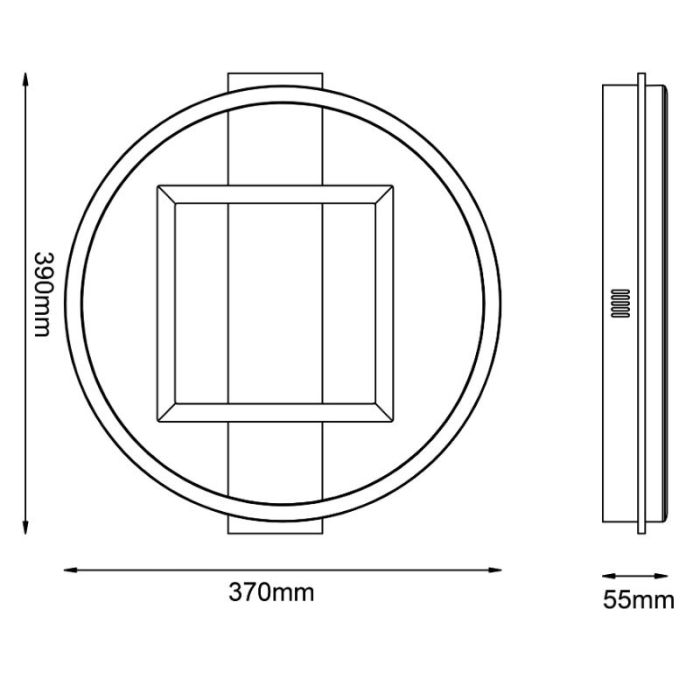 Design plafond brun, Konrad, 20W, 3000K LED