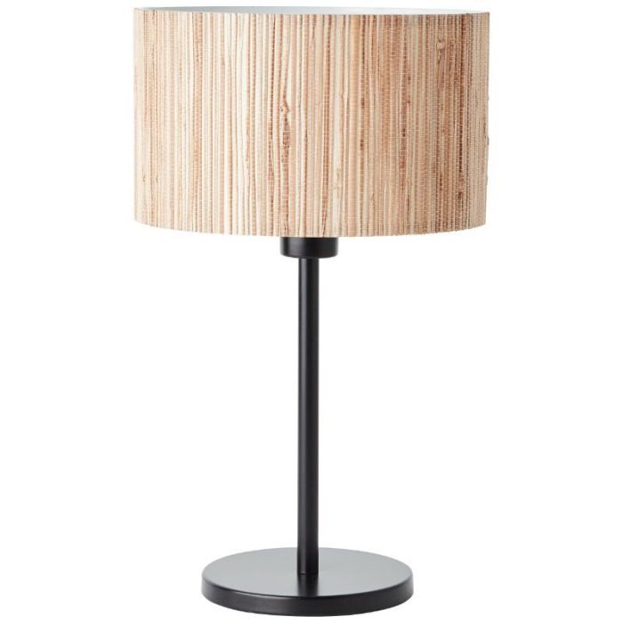 Rustik bordslampa beige, Wenda, med brytare