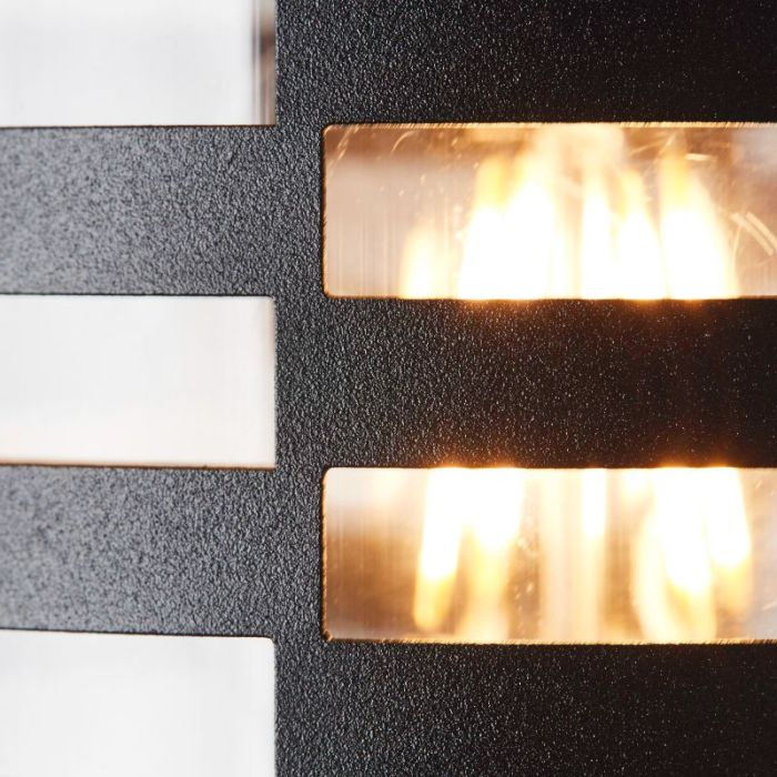 Modern utomhus vägglampa med rörelsesensor svart, Veysel, IP44
