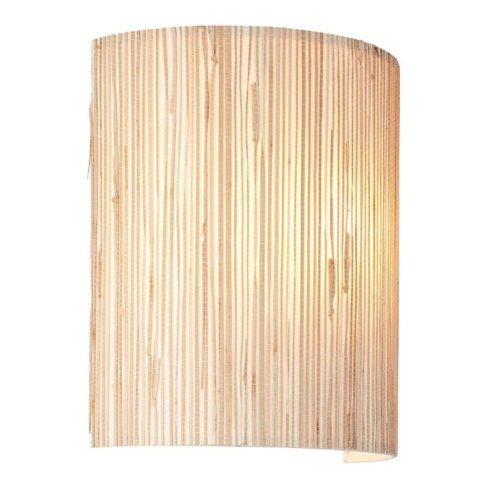 Rustik vägglampa beige, Wenda
