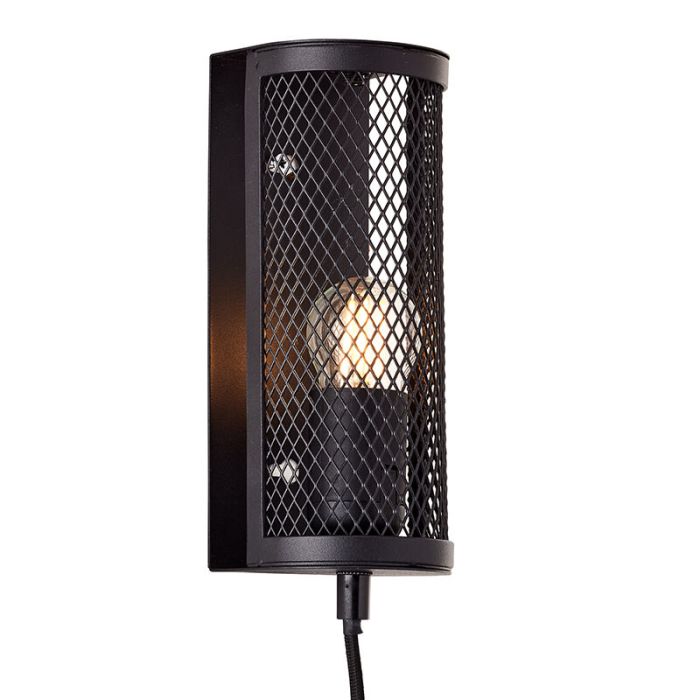 Industri vägglampa svart, Esperanza