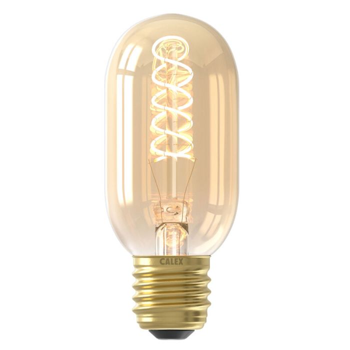 Dimbar Calex E27 rörlampa LED bärnstensfärgad, 3,8W, 2100K