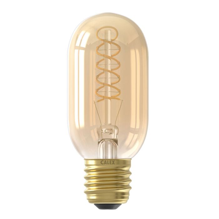 Dimbar Calex E27 rörlampa LED bärnstensfärgad, 3,8W, 2100K