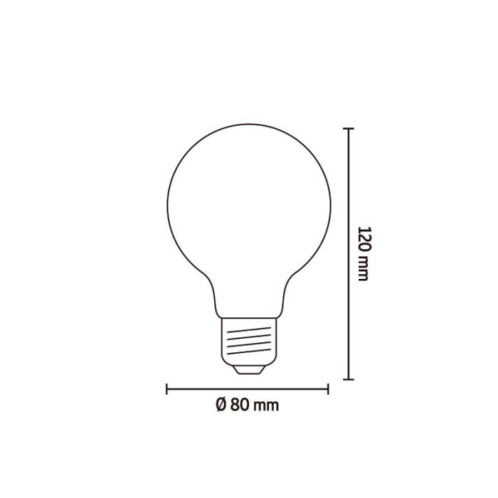 Dimbar Calex E27 filamentlampa bärnstensfärgad, 3,8W, 2100K