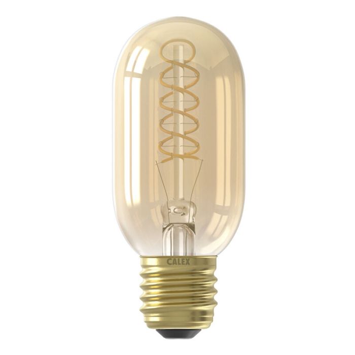 Dimbar Calex E27 rörlampa LED bärnstensfärgad, 5,5W, 2100K
