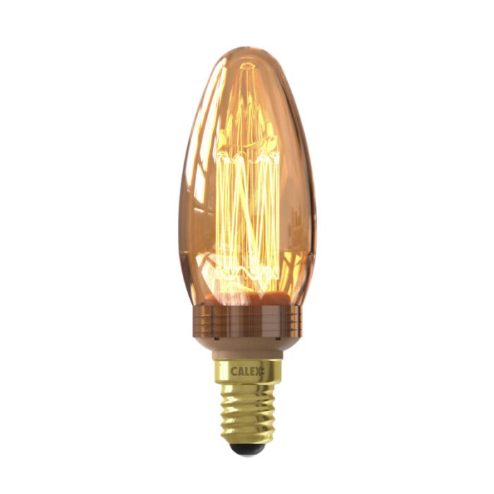 Dimbar Calex E14 kronljuslampa LED bärnstensfärgad, 2,3W, 1800K