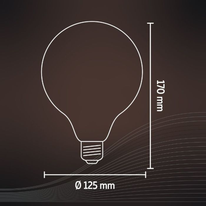 Dimbar Calex E27 toppförspeglad glödlampa LED svart, 4W, 1800K