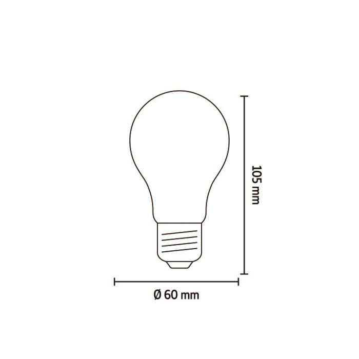 Dimbar Calex E27 toppförspeglad glödlampa LED svart, 4W, 1800K