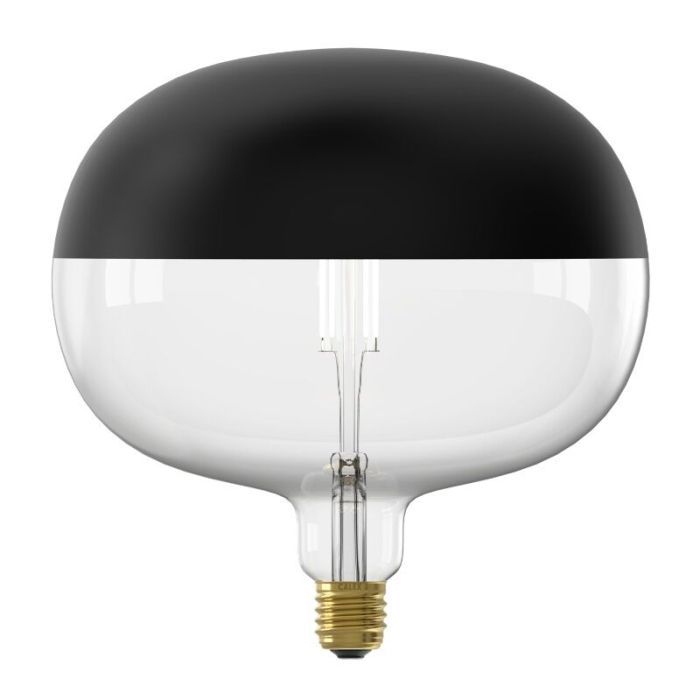 Dimbar Calex E27 toppförspeglad glödlampa LED svart, 6W, 1800K