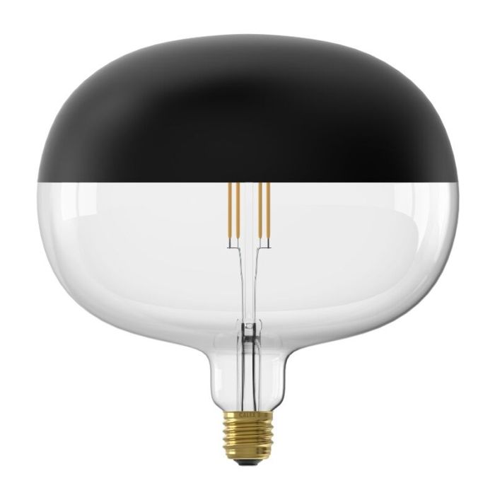 Dimbar Calex E27 toppförspeglad glödlampa LED svart, 6W, 1800K