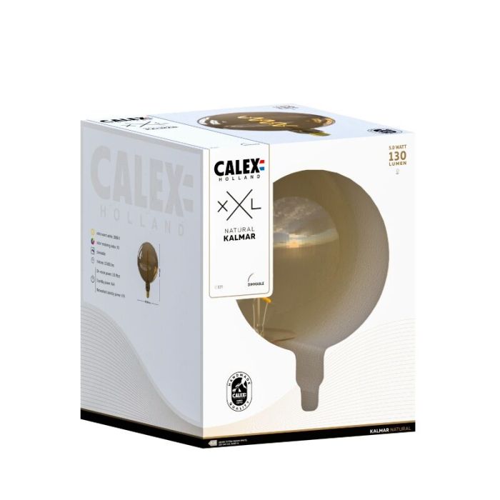 Dimbar Calex E27 filamentlampa Kalmar, brun, 5W, 1800K