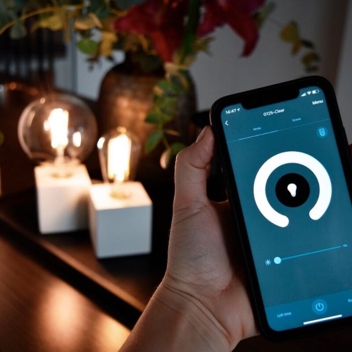 Calex smart LED lampa E27 grå, 7W, 1800K