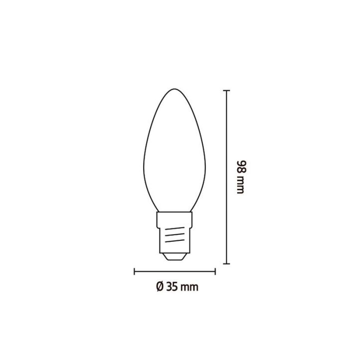 Calex smart LED lampa E14 bärnstensfärgad, 5W, 1800-3000K