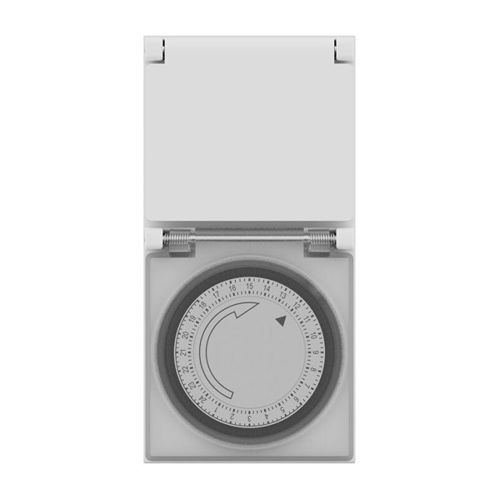 Vattentät tidstidsur väggkontakt med 24 timmars timer, IP44