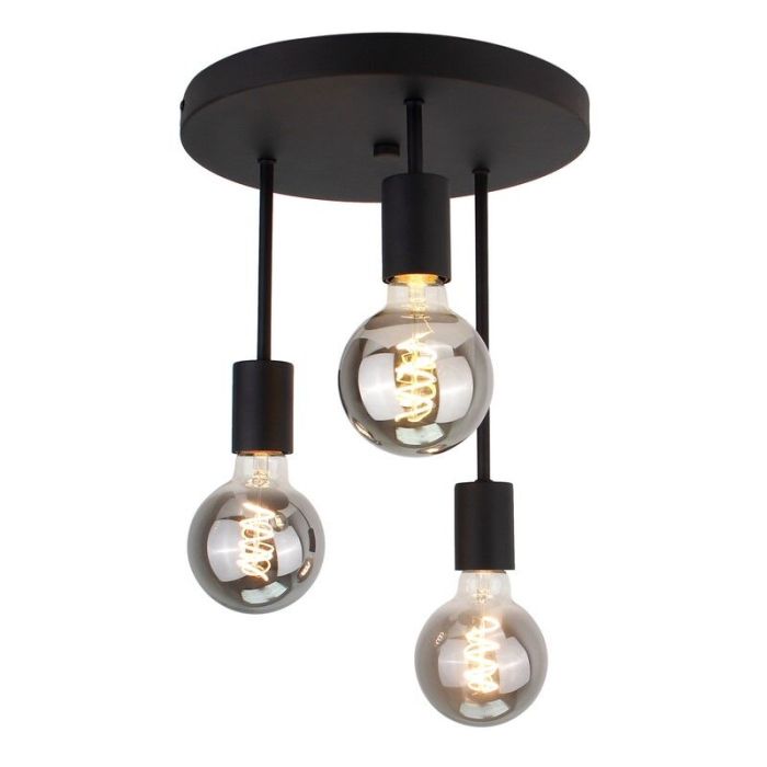 Metall taklampa svart, Rami