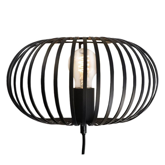 Industri vägglampa svart, Lieve