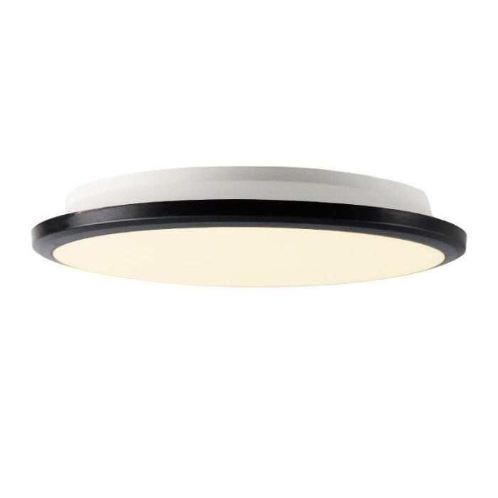Svart modern plafond plast, Joachim, 24W, 3000K LED
