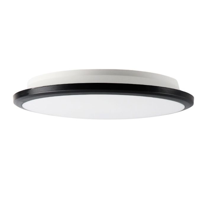 Svart modern plafond plast, Joachim, 24W, 3000K LED