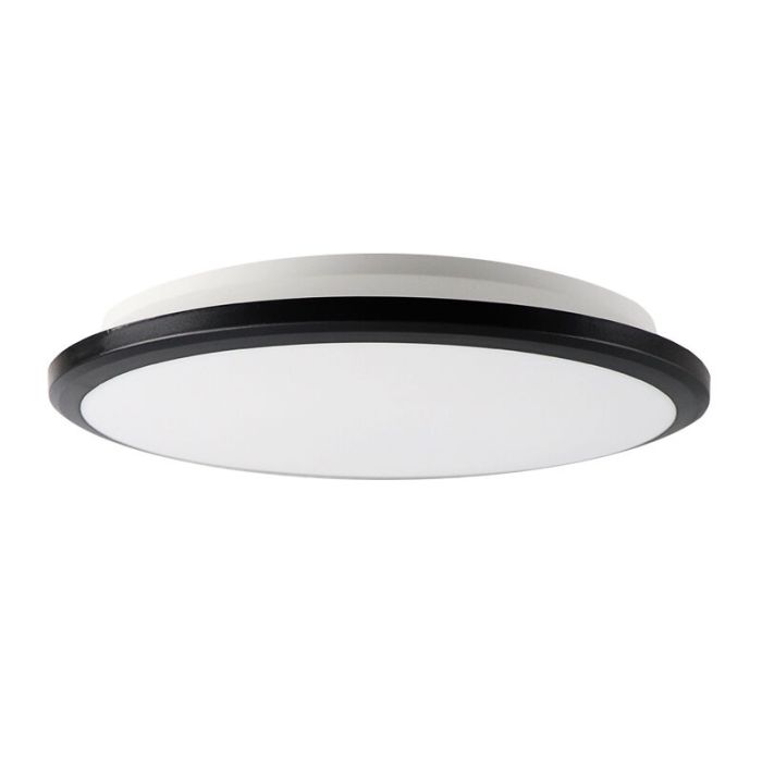 Svart modern plafond plast, Joachim, 24W, 3000K LED
