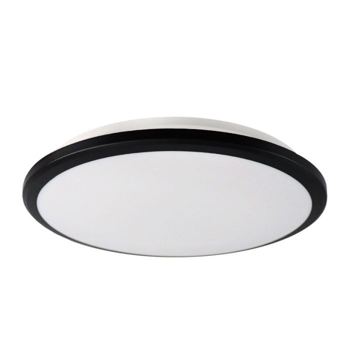Svart modern plafond plast, Joachim, 24W, 3000K LED