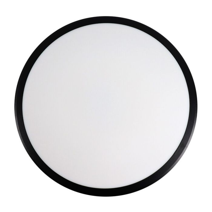 Svart modern plafond plast, Joachim, 24W, 3000K LED