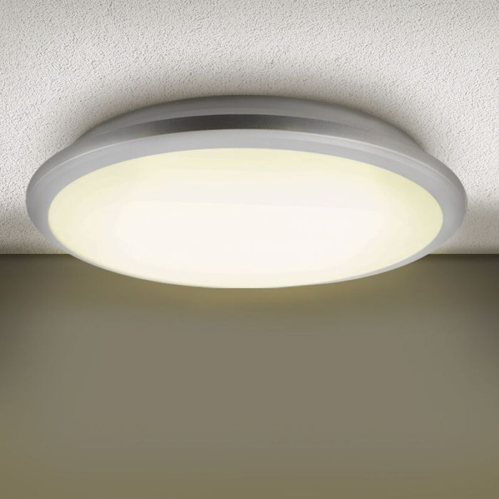 Silver modern plafond plast, Joachim, 24W, 3000K LED