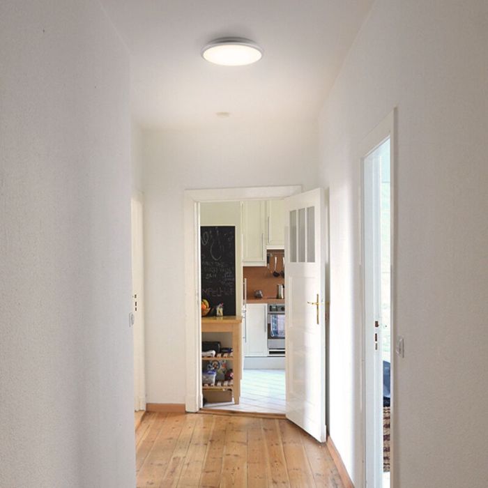 Silver modern plafond plast, Joachim, 24W, 3000K LED