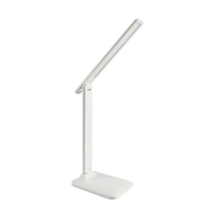 Vit modern skrivbordslampa plast, Danila, 5W, justerbar ljusfärg LED, med beröringsdimmer