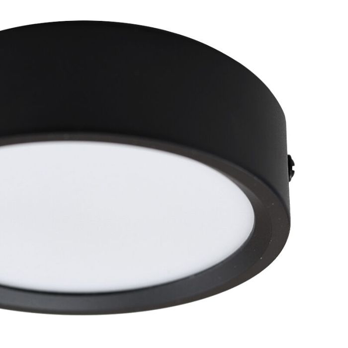Svart taklampa aluminium, Aletta, 5W, 3000K LED