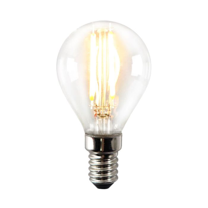 Dimbar Olucia E14 LED lampa, P45, 3w, Transparent glas, 2700k