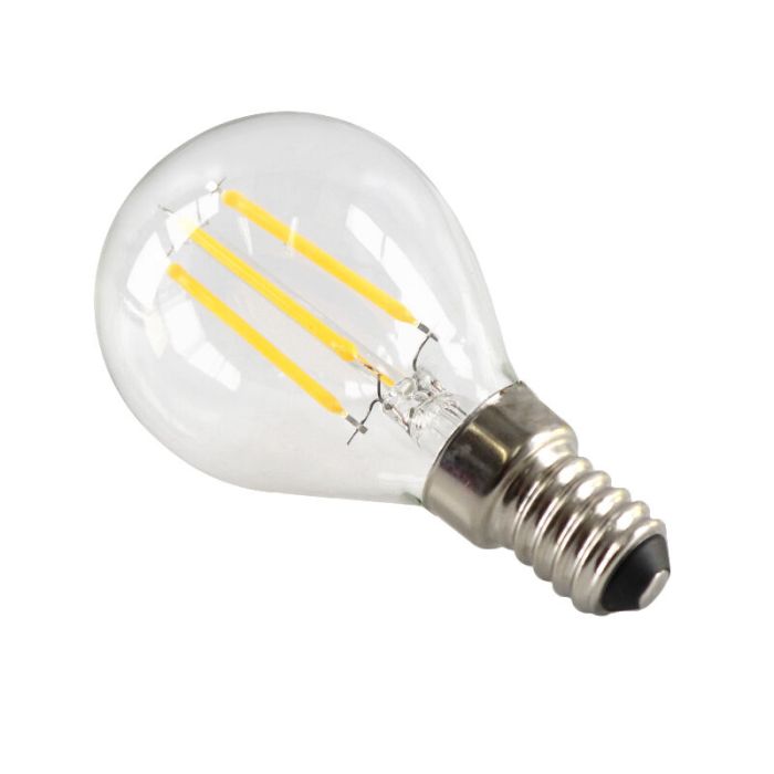 Dimbar Olucia E14 LED lampa, P45, 3w, Transparent glas, 2700k