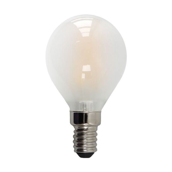 Dimbar Olucia E14 LED lampa, P45, 3w, Vitt glas, 2700k