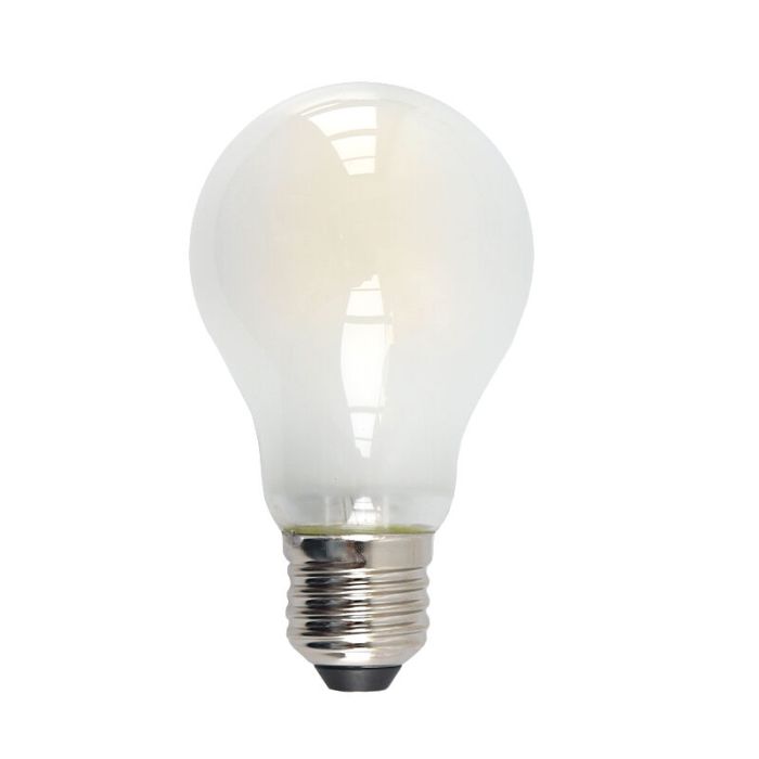 Dimbar Olucia E27 LED lampa, A60, 5w, Vitt glas, 2700k
