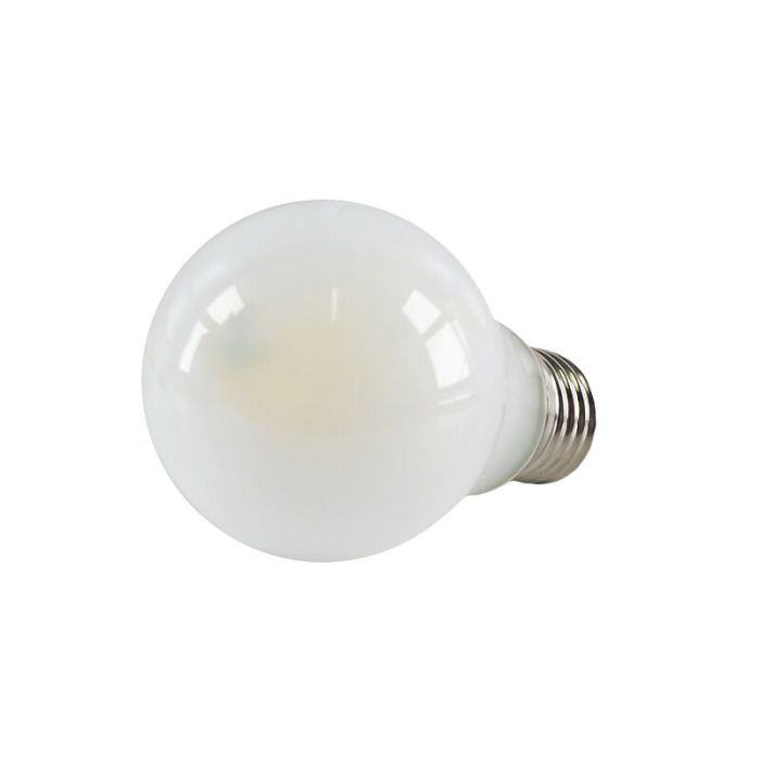 Dimbar Olucia E27 LED lampa, A60, 5w, Vitt glas, 4000k
