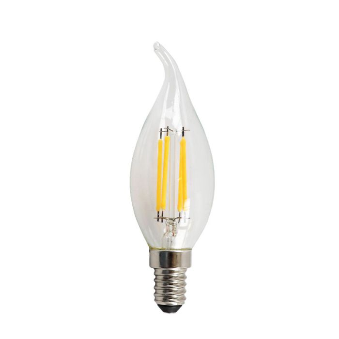 Dimbart Olucia E14 LED-spetsljus, 3w, genomskinligt glas, 2700k
