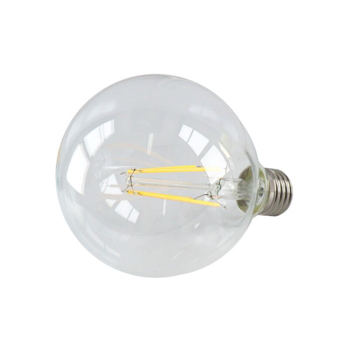 Dimbar Olucia E27 LED lampa, G95, 5w, Transparent glas, 2700k