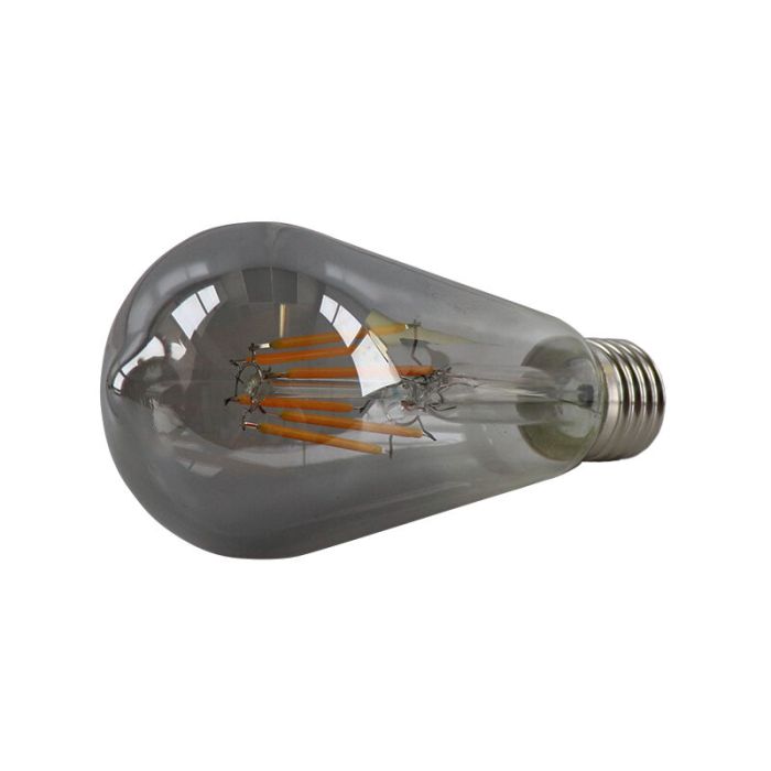 Dimbar Olucia E27 Edison LED lampa, ST58, 5w, rökglas, 2200k