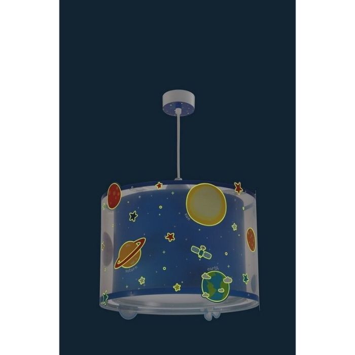 Blå fönsterlampa barn plast, Planets