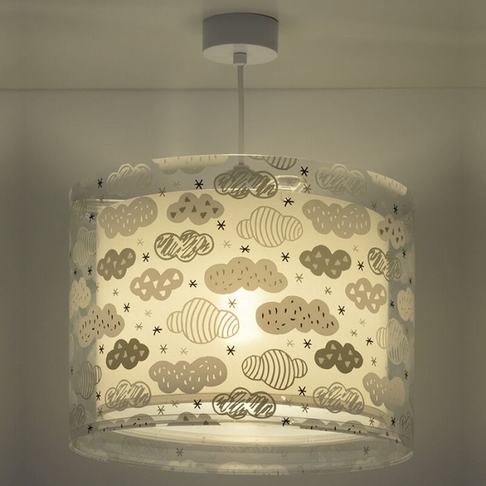 Grå fönsterlampa barn plast, Clouds