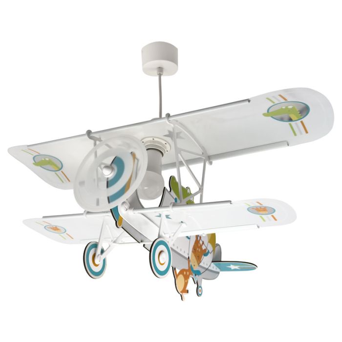 Flerfärgad fönsterlampa barn plast, Crocodile plane