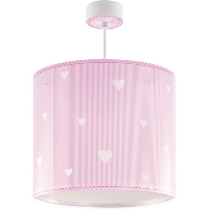 Rosa fönsterlampa barn plast, Hearts