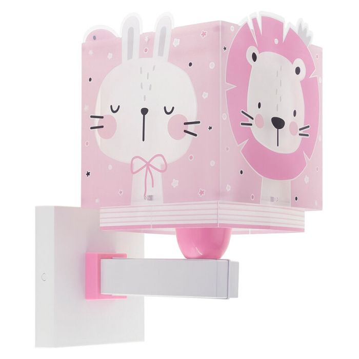 Rosa vägglampa barn plast, Baby jungle