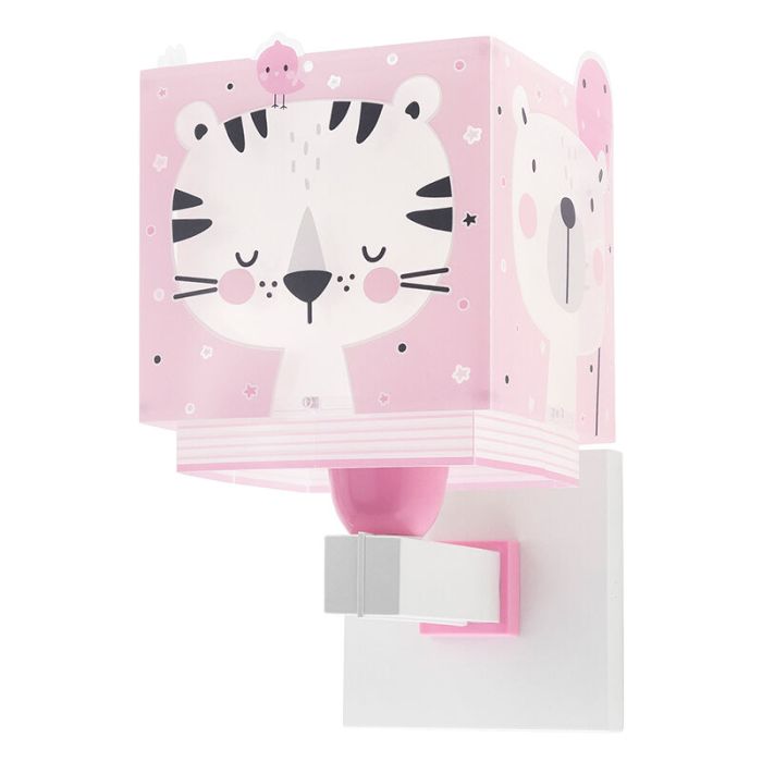 Rosa vägglampa barn plast, Baby jungle