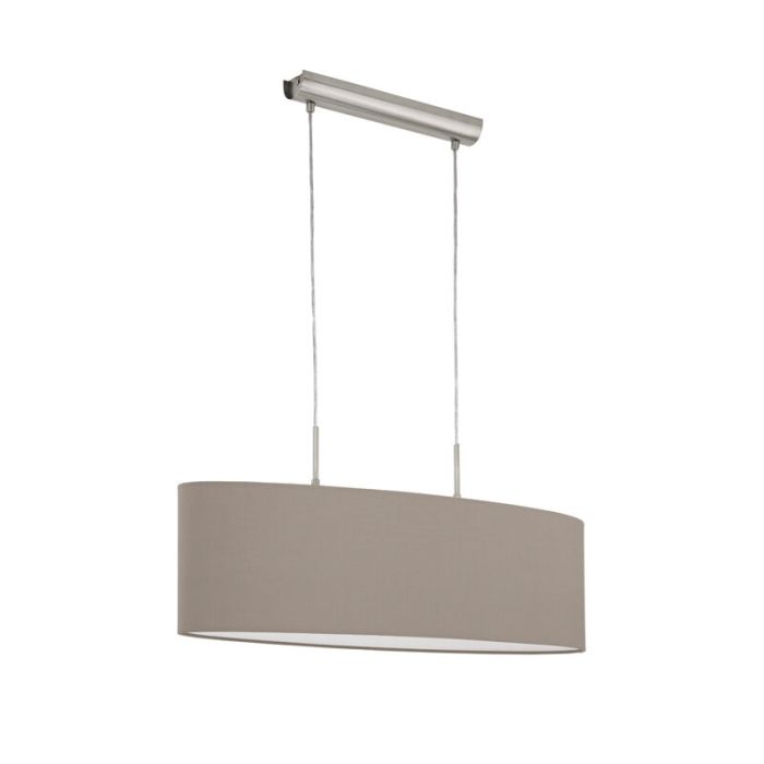 Taupe modern fönsterlampa tyg, Abano