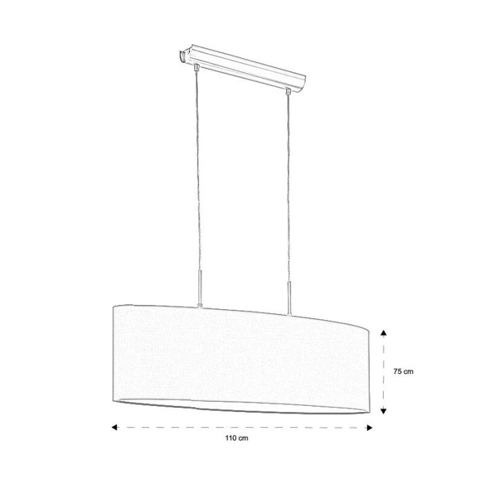 Taupe modern fönsterlampa tyg, Abano