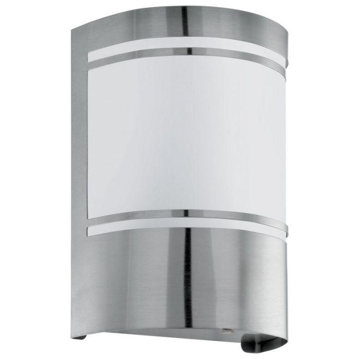 Silver utomhus vägglampa med skymningssensor glas, Aartje, IP44