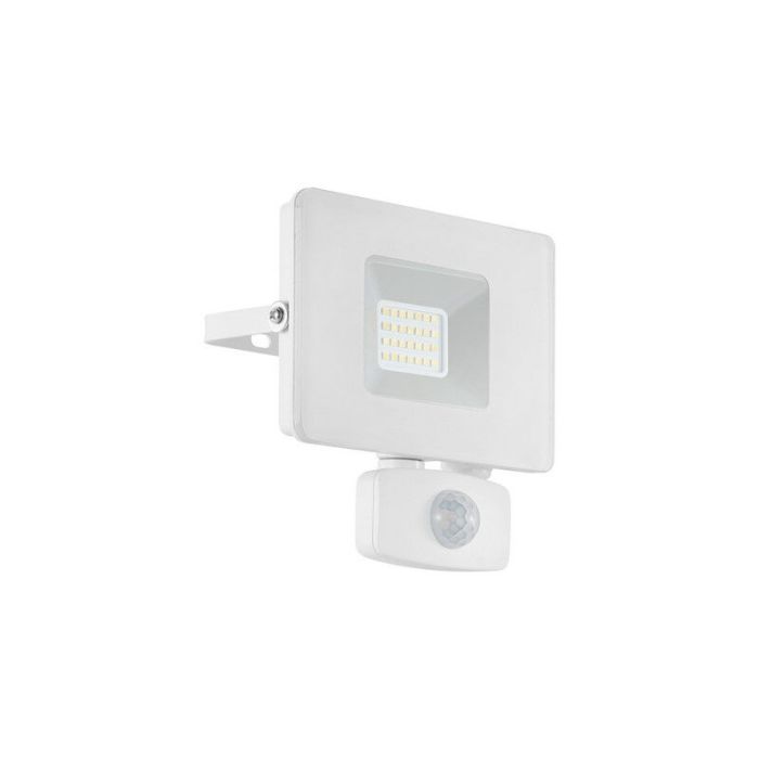Vit utomhus vägglampa med rörelsesensor aluminium, Joey, IP44