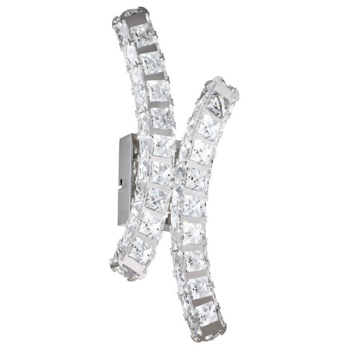 Krom design vägglampa kristall, Dirk, 12W, 4000K LED