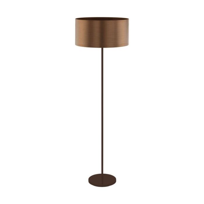 Brun design golvlampa plast, Noor, med brytare